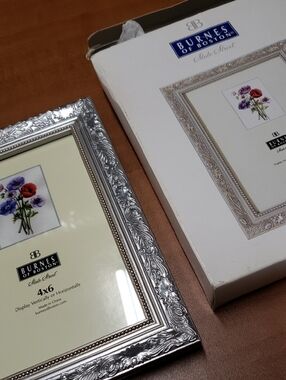 Burnes Of Boston Silver Ornamental Floral-Scroll Picture Frame